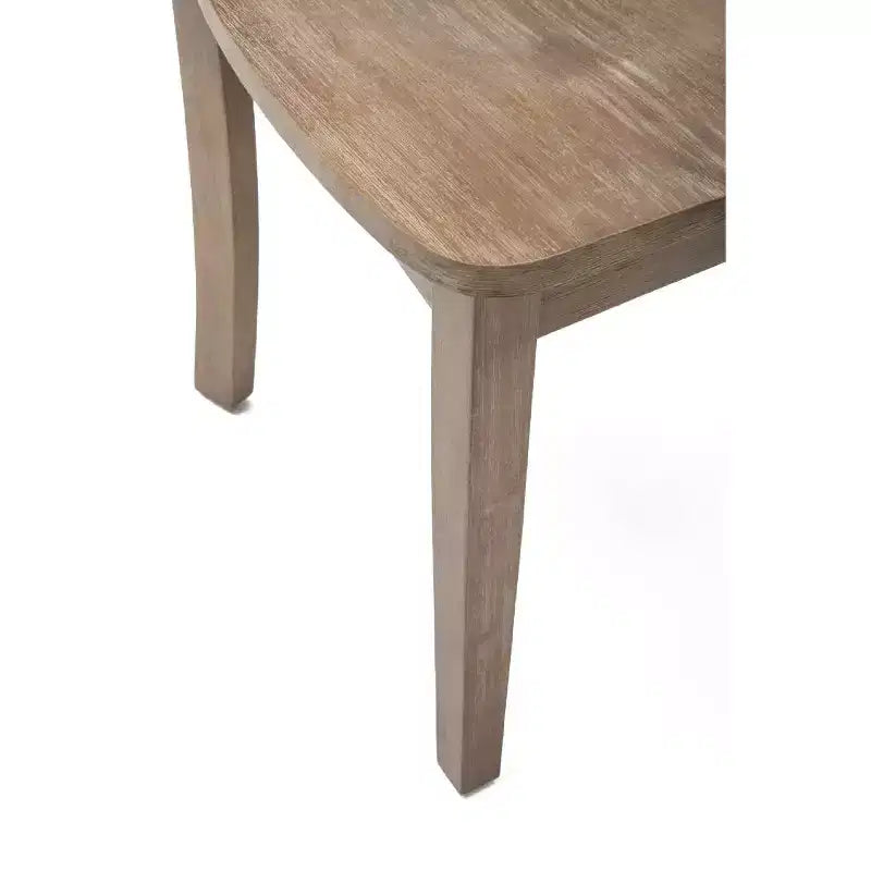 Lot de 2 chaises de salle à manger Boulder Barnwood Wire Brush - Boraam : Bois d'hévéa, style ferme, capacité 136 kg