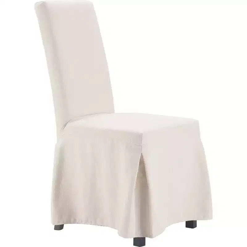 Lot de 2 chaises de salle à manger déhoussables Hayes ivoire - Finch : revêtement en polyester, structure en bois, housse amovible, style moderne