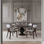 Set of 2 Pulitzer Faux Leather Dining Chairs Silver - Manhattan Comfort: Beechwood Legs, No Assembly Required