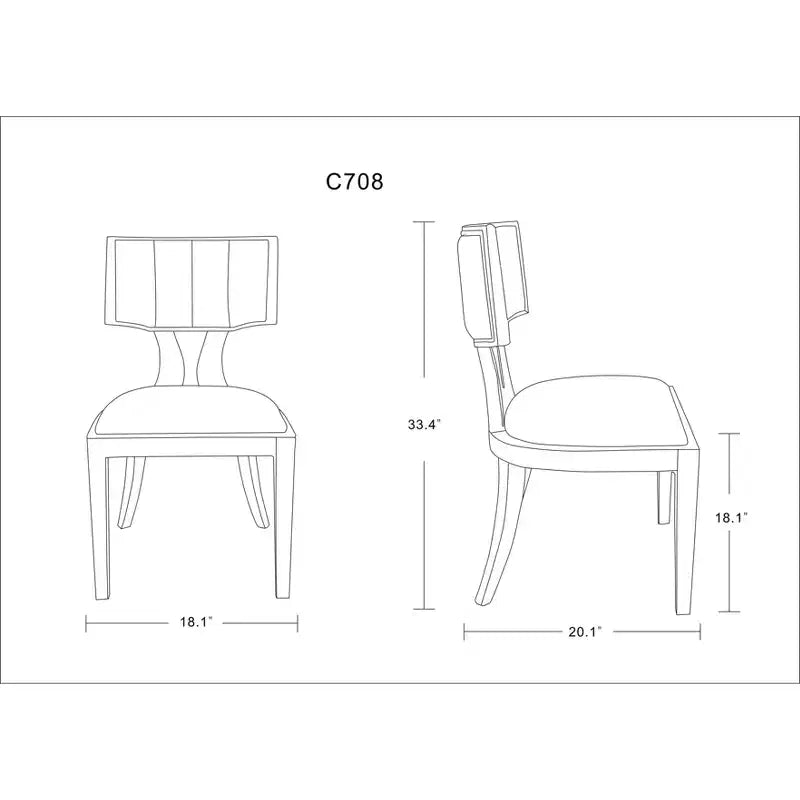 Lot de 2 chaises de salle à manger Pulitzer en similicuir argenté – Manhattan Comfort : pieds en hêtre, aucun assemblage requis