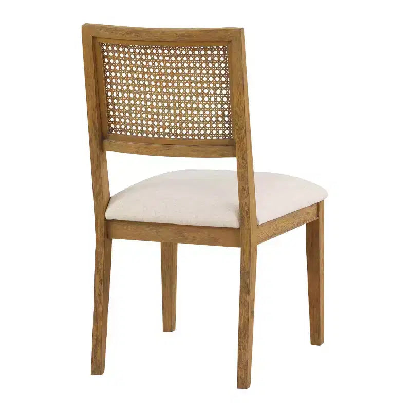 Ensemble de 2 chaises de salle à manger Alaina Lin - OSP Home Furnishings : Cadre en bois d'hévéa, dossier en cannage, revêtement en polyester