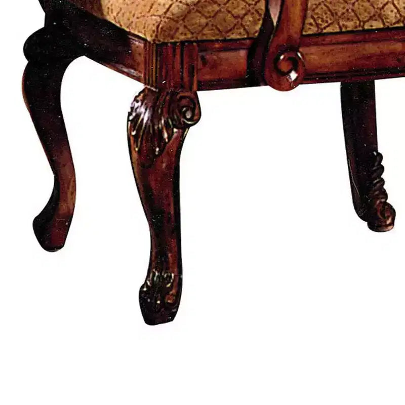 Chaises de salle à manger Acme Furniture Chateau De Ville, motif losanges, finition merisier