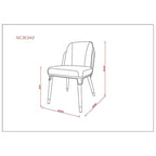 Manhattan Comfort Lot de 2 chaises de salle à manger Estelle en similicuir crème : Rembourrées, pieds en bois, aucun assemblage requis