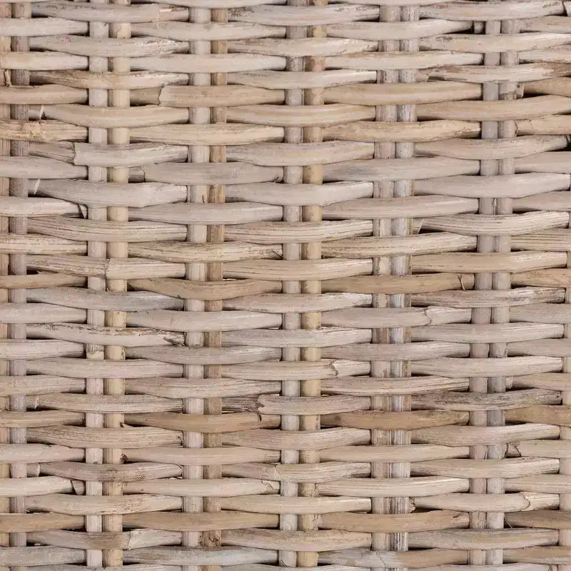 bali & pari Chaise de salle à manger Santiago en rotin naturel et bois de manguier Gris Kubu/Taupe rustique
