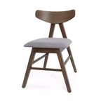 Lot de 2 chaises de salle à manger rembourrées Christopher Knight Home Stocker gris foncé/noyer