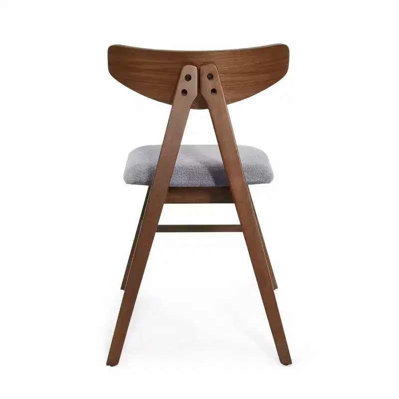Lot de 2 chaises de salle à manger rembourrées Christopher Knight Home Stocker gris foncé/noyer