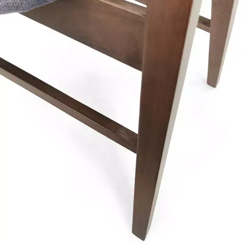Lot de 2 chaises de salle à manger rembourrées Christopher Knight Home Stocker gris foncé/noyer