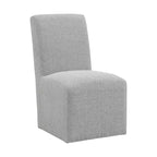 Picket House Furnishings Lot de 2 chaises d'appoint rembourrées Cade grises : Tissu de lin et pieds en bois