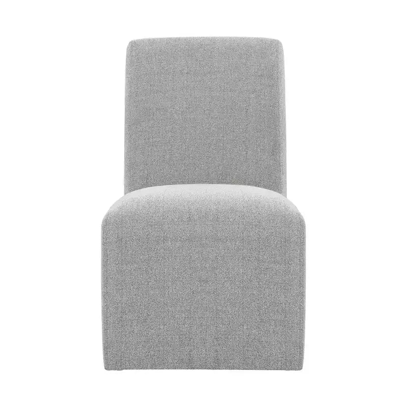 Picket House Furnishings Lot de 2 chaises d'appoint rembourrées Cade grises : Tissu de lin et pieds en bois