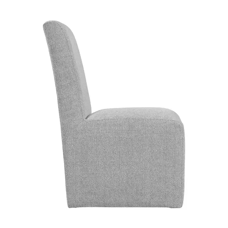 Picket House Furnishings Lot de 2 chaises d'appoint rembourrées Cade grises : Tissu de lin et pieds en bois