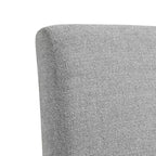 Picket House Furnishings Lot de 2 chaises d'appoint rembourrées Cade grises : Tissu de lin et pieds en bois