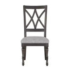 Lot de 2 chaises d'appoint Linnett 45,7 cm gris/marron - Steve Silver Co.
