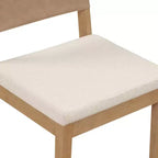 Chaise de salle à manger Nathan James Linus en similicuir marron