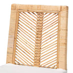 Ensemble de 2 chaises de salle à manger Suci en rotin et bois naturel/marron - Bali & Pari : Structure en acajou, style bohème, assise rembourrée