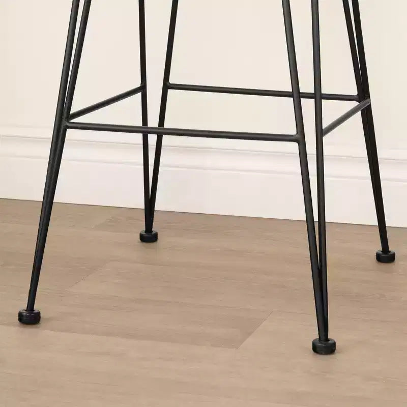 2 tabourets Balka en rotin hauteur comptoir rotin/noir – South Shore : faits à la main, sièges pour îlot de cuisine
