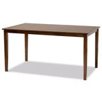 Eveline Rectangular Wood Dining Table Walnut Brown - Baxton Studio