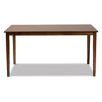 Table à manger rectangulaire en bois Eveline Noyer marron - Baxton Studio