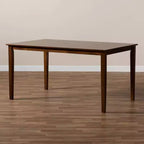 Table à manger rectangulaire en bois Eveline Noyer marron - Baxton Studio