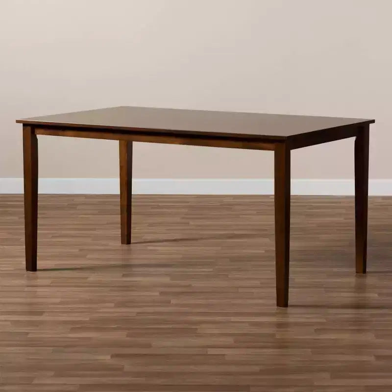 Table à manger rectangulaire en bois Eveline Noyer marron - Baxton Studio