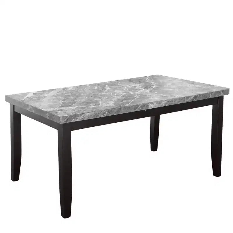 Ensemble de salle à manger 6 pièces Napoli 64 po avec plateau en marbre gris – Steve Silver Co.