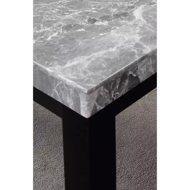Ensemble de salle à manger 6 pièces Napoli 64 po avec plateau en marbre gris – Steve Silver Co.
