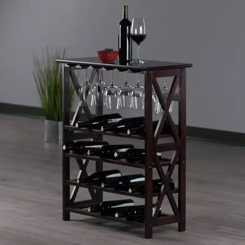 Rio Casier à Vin 24 Bouteilles Bois/Expresso - Winsome