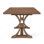 Ensemble de salle à manger extensible 7 pièces en bois et rotin Maria style campagnard français, couleur naturelle/beige - Christopher Knight Home