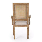 Ensemble de salle à manger extensible 7 pièces en bois et rotin Maria style campagnard français, couleur naturelle/beige - Christopher Knight Home