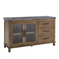 Grayson Marble Top Server Gray/Driftwood - Steve Silver Co.