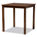 Lenoir Wood Square Counter Height Pub Table Walnut - Baxton Studio: Modern Kitchen & Bar Furniture for 4