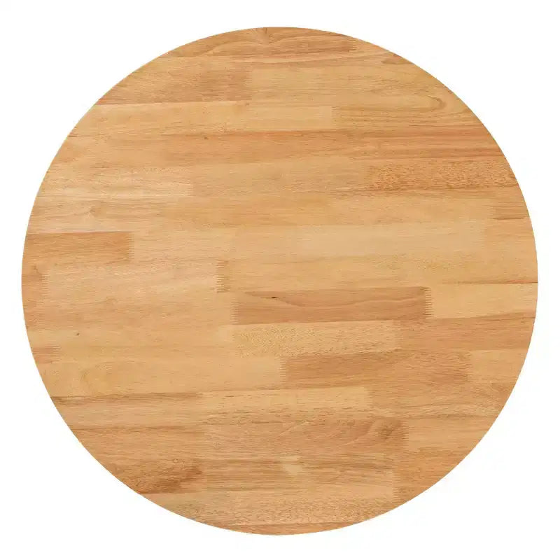 Baxton Studio Kenji Table de salle à manger ronde en bois brun naturel, 34 po de large : hévéa, 4 places