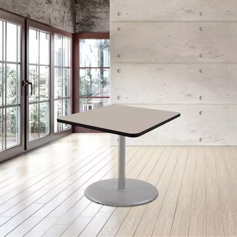 Table de salle à manger carrée Hampden Furnishings 30", collection Bennet, gris/nébuleuse grise