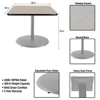 Table de salle à manger carrée Hampden Furnishings 30", collection Bennet, gris/nébuleuse grise