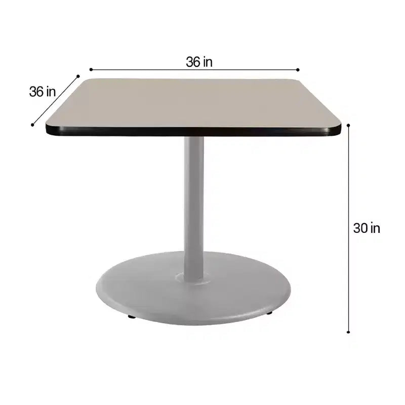 Table de salle à manger carrée Hampden Furnishings 30", collection Bennet, gris/nébuleuse grise