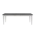 90" Katia Dining Table Rustic Gray and Weathered White Finish - Acme Furniture: Extendable, Seats 8