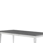 Table à manger Katia 90 po, fini gris rustique et blanc vieilli - Acme Furniture : extensible, 8 places