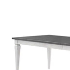 Table à manger Katia 90 po, fini gris rustique et blanc vieilli - Acme Furniture : extensible, 8 places