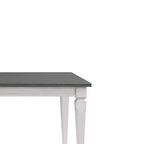 Table à manger Katia 90 po, fini gris rustique et blanc vieilli - Acme Furniture : extensible, 8 places