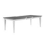 Table à manger Katia 90 po, fini gris rustique et blanc vieilli - Acme Furniture : extensible, 8 places