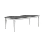Table à manger Katia 90 po, fini gris rustique et blanc vieilli - Acme Furniture : extensible, 8 places