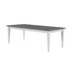 Table à manger Katia 90 po, fini gris rustique et blanc vieilli - Acme Furniture : extensible, 8 places