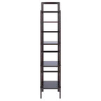 Étagère de cuisine Aiden Narrow Bakers Rack Coffee - Winsome Wood : 4 niveaux de rangement, finition bois laqué, étagères fixes