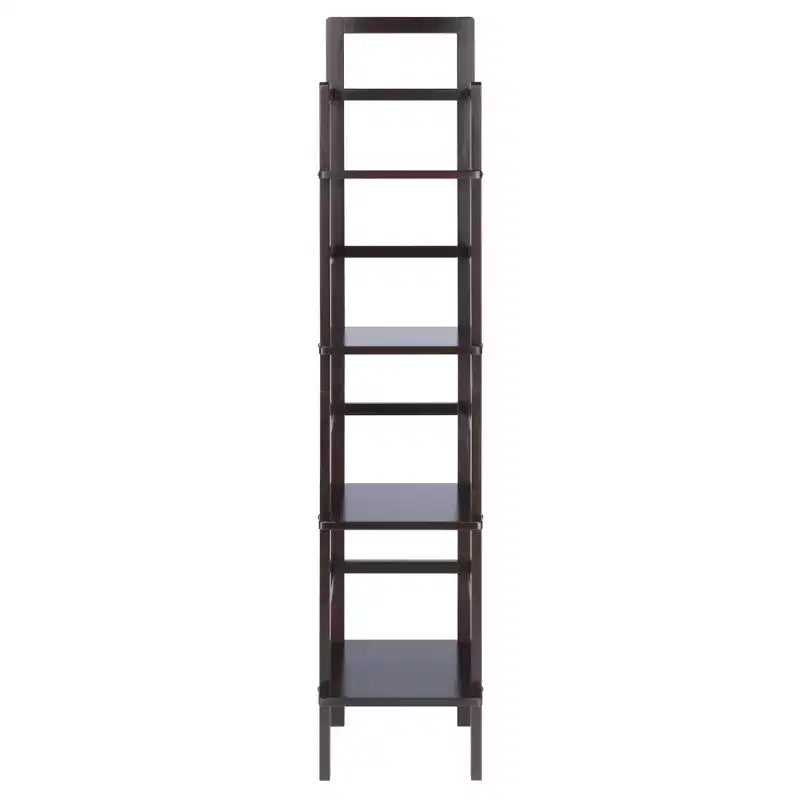 Étagère de cuisine Aiden Narrow Bakers Rack Coffee - Winsome Wood : 4 niveaux de rangement, finition bois laqué, étagères fixes