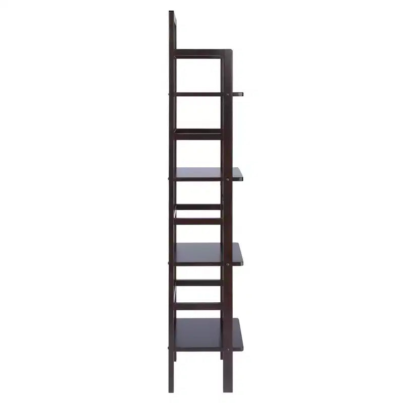 Étagère de cuisine Aiden Narrow Bakers Rack Coffee - Winsome Wood : 4 niveaux de rangement, finition bois laqué, étagères fixes