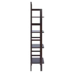 Étagère de cuisine Aiden Narrow Bakers Rack Coffee - Winsome Wood : 4 niveaux de rangement, finition bois laqué, étagères fixes