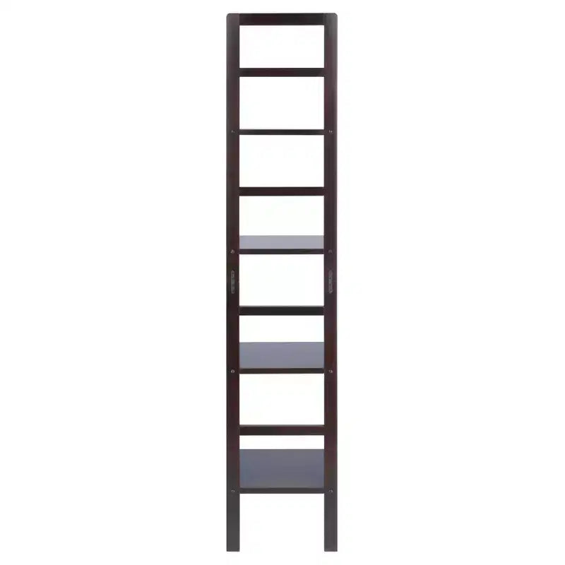 Étagère de cuisine Aiden Narrow Bakers Rack Coffee - Winsome Wood : 4 niveaux de rangement, finition bois laqué, étagères fixes