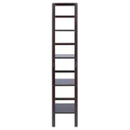 Étagère de cuisine Aiden Narrow Bakers Rack Coffee - Winsome Wood : 4 niveaux de rangement, finition bois laqué, étagères fixes
