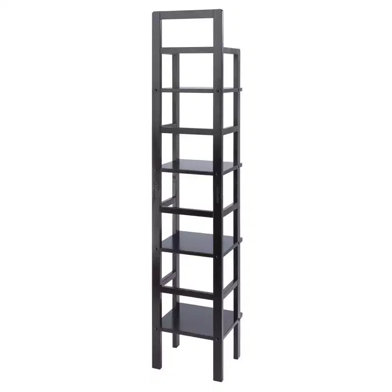 Étagère de cuisine Aiden Narrow Bakers Rack Coffee - Winsome Wood : 4 niveaux de rangement, finition bois laqué, étagères fixes
