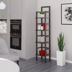 Étagère de cuisine Aiden Narrow Bakers Rack Coffee - Winsome Wood : 4 niveaux de rangement, finition bois laqué, étagères fixes