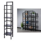 Étagère de cuisine Aiden Narrow Bakers Rack Coffee - Winsome Wood : 4 niveaux de rangement, finition bois laqué, étagères fixes